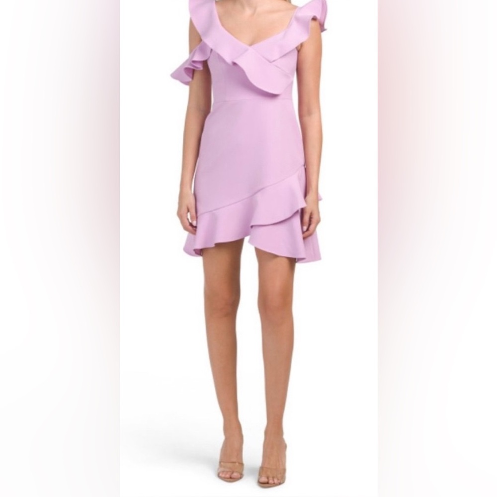 BCBGMaxAzria Lilac Asymmetrical Dress
